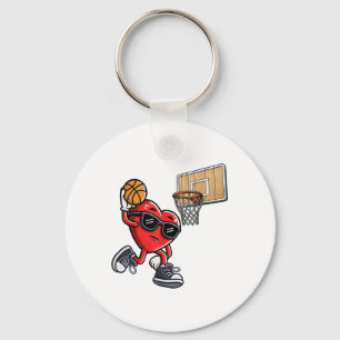 Porte-clés Coeur mignon Jouer Basket Valentines Jour Baske