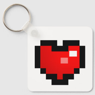 PORTE-CLÉS COEUR PIXEL