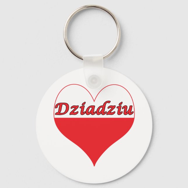 Porte-clés Coeur polonais Dziadziu (Recto)
