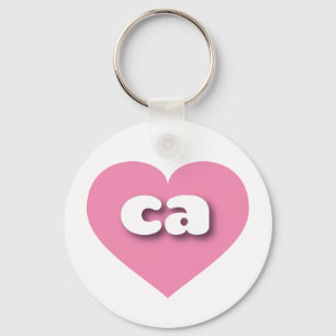 Porte-clés Coeur rose de Californie - J'aime ca