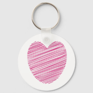 Porte-clés Coeur rose de griffes