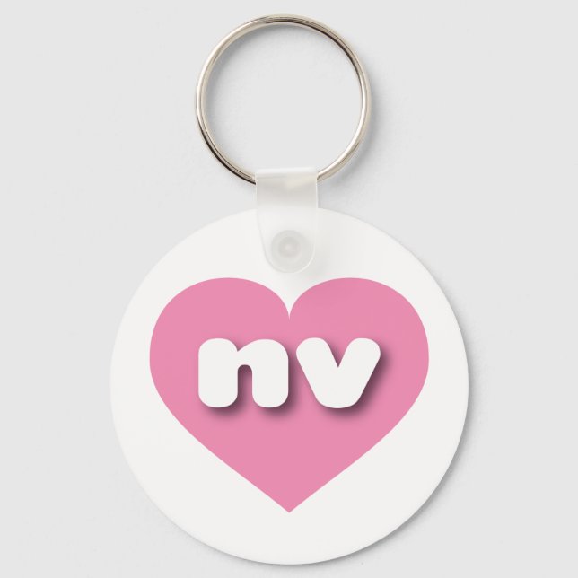 Porte-clés Coeur rose du Nevada - J'aime nv (Recto)