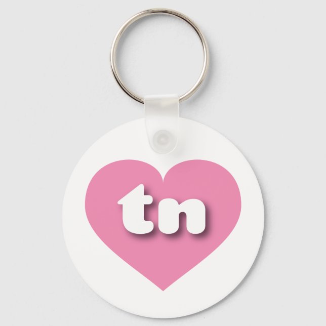 Porte-clés Coeur rose du Tennessee - J'aime le tn (Recto)
