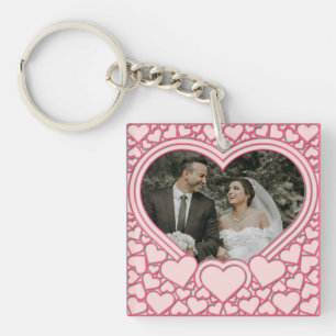 Porte-clés Coeur rose élégant