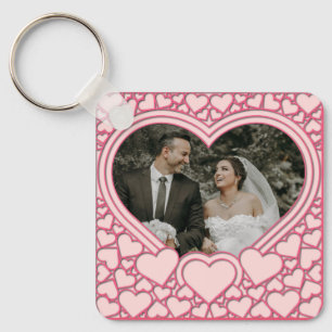 Porte-clés Coeur rose élégant