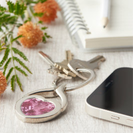 Porte-clés Coeur rose Topaz