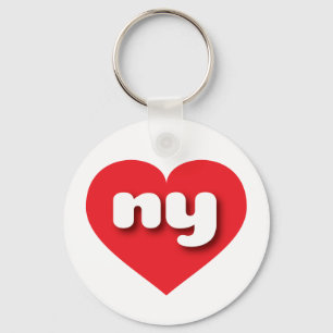 Porte-clés Coeur rouge de New York - J'aime