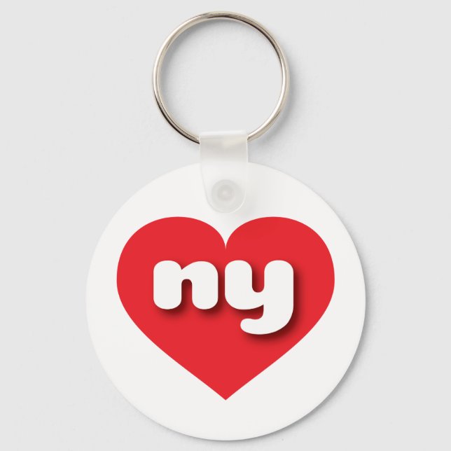 Porte-clés Coeur rouge de New York - J'aime (Recto)