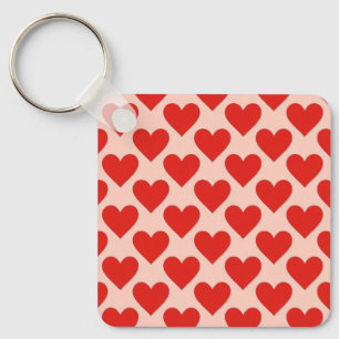 Porte-clés Cœur rouge traditionnel de la Saint-Valentin