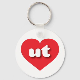Porte-clés Coeur rouge Utah - J'aime ut