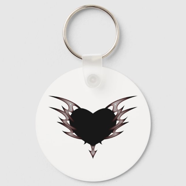 Porte-clés coeur tribal (Recto)