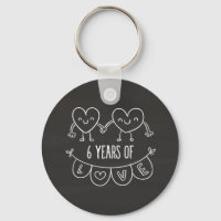 Coeurs de calèche-cadeaux du 6e anniversaire