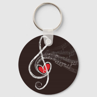 Porte-clés Coeurs de musique
