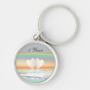 Porte-clés Coeurs papier du 1er anniversaire