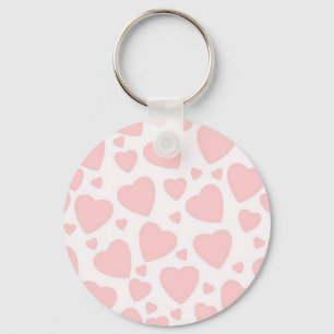 Porte-clés Coeurs rose pâle