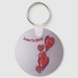 Porte-clés Coeurs rouges pendants