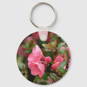 Porte-clés Cognassier à fleurs roses de printemps