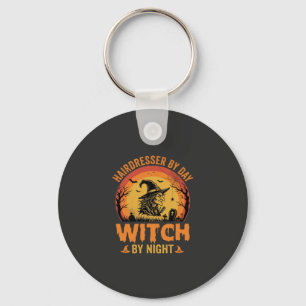 Porte-clés Coiffeur de jour sorcière de nuit Design Halloween
