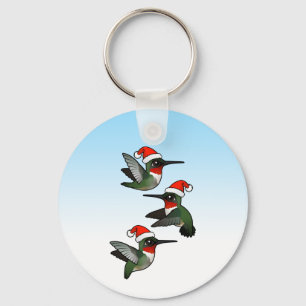 Porte-clés Colibri à gorge rubis de Noël
