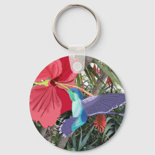 Porte-clés Colibri bleu et vert