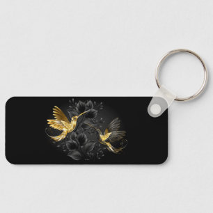 Porte-clés Colibri noir et or