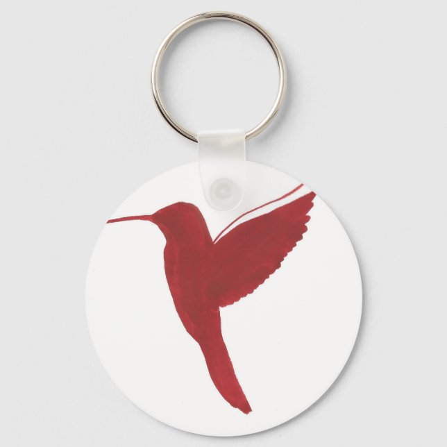 Porte-clés Colibri rouge (Recto)