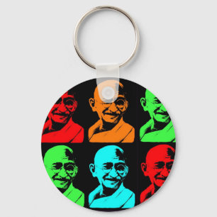 Porte-clés Collage de Mahatma Gandhi
