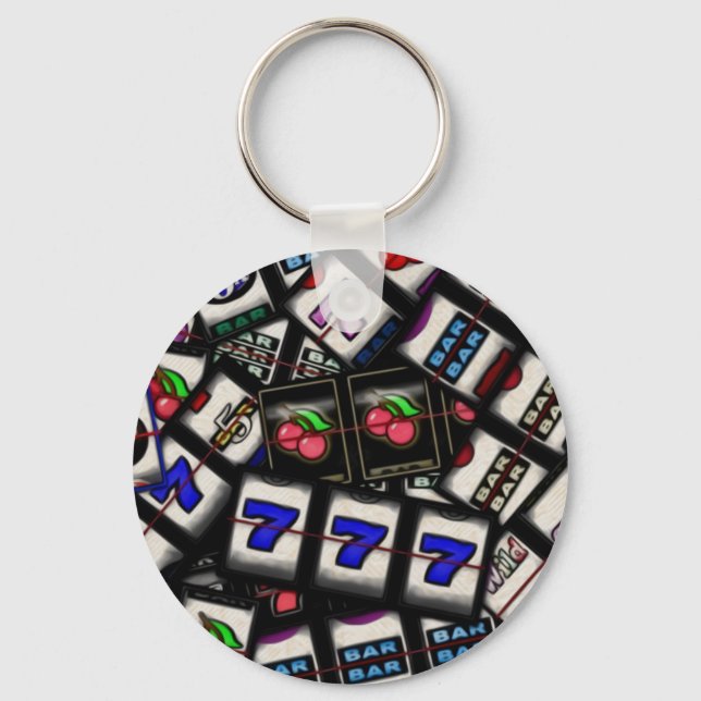 Porte-clés Collage des bobines de machine à sous (Recto)