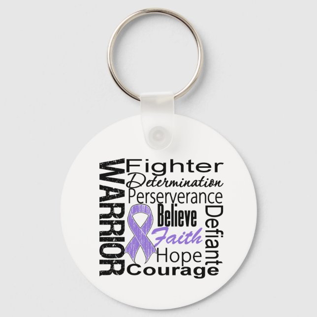 Porte-clés Collage du guerrier de Hodgkins Lymphoma (Recto)