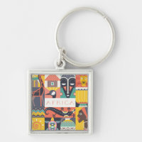 Collage symbolique africain d'art