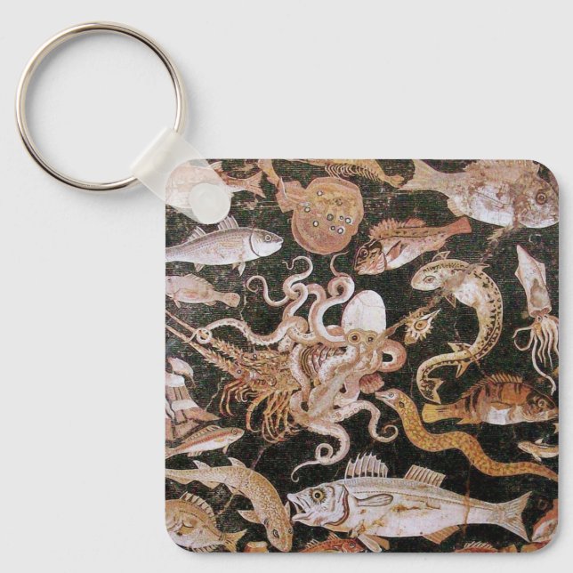 PORTE-CLÉS COLLECTE POMPEII / OCÉAN - SCÈNE DE VIE MARINE (Recto)