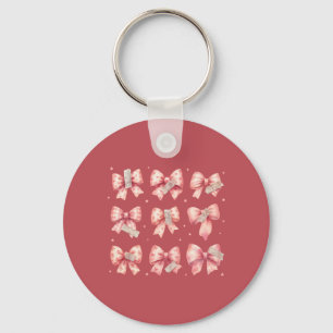 Porte-clés Collection de ruban à arc rose aquarelle washi