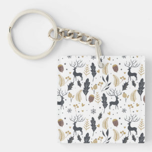 Porte-clés Collection de voeux de Noël pour les cerfs et les 