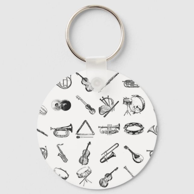 Porte-clés Collection d'instruments de musique classique (Recto)
