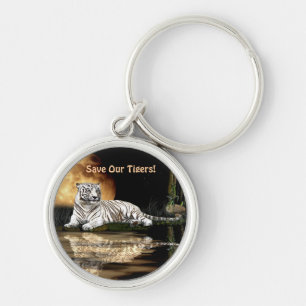Porte-clés Collection Gros Cat Rare White Tiger