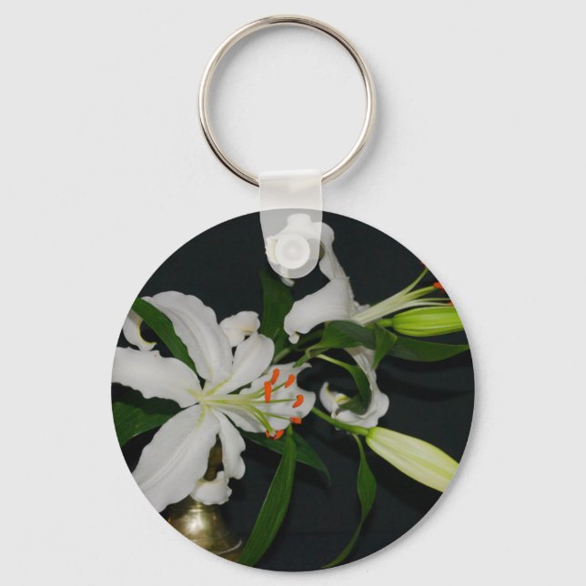 Porte-clés Collection Irlandaise de laiton et de fleurs (Recto)