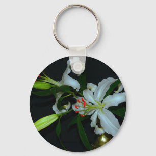 Porte-clés Collection Irlandaise de laiton et de fleurs