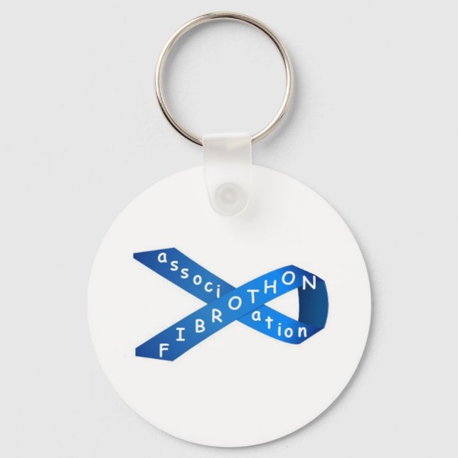 Porte-clés collection ruban bleu fibrothon (Recto)