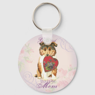 Porte-clés Collie Heart Maman