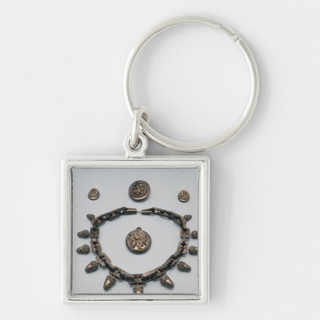 Porte-clés Collier, boucles d'oreille, broche et pendentif, (Devant)