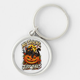 Porte-clés Collier de clés Halloween Chat Noir Pas de Tours J