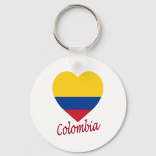 Porte-clés Colombia Flag Heart