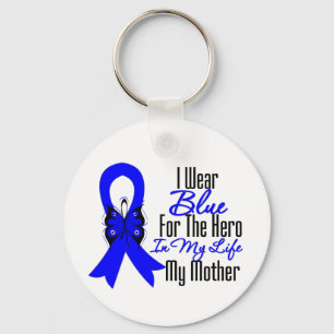 Porte-clés Colon Cancer Ribbon Hero Ma mère