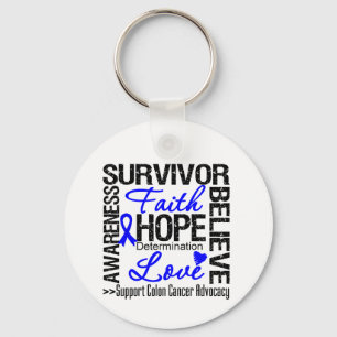 Porte-clés Colon Cancer Survivors Motto