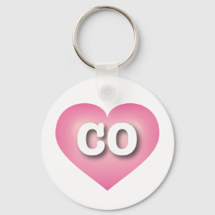 Porte-clés Colorado Rose Fade Heart - I love CO