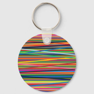 Porte-clés Colorful abstract stripes design