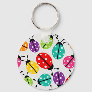 Porte-clés Colorful Cute Lady Bug Seamless Pattern