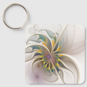 Porte-clés Colorful fractal ornament. Flower art