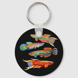 Porte-clés Colorful Killifishes Keychain