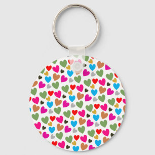 Porte-clés Colorful Lovely Hearts - L'amour vient dans toutes